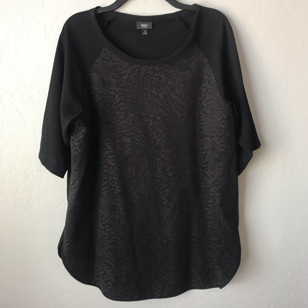 Mossimo Half Sleeve Mixed Animal Print Top